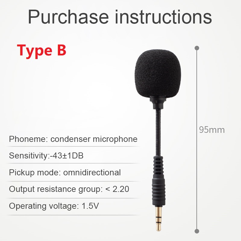 Mini micrófono de 3,5mm, 2 polos/3 polos/4 polos, micrófono Flexible para juegos, pluma para tarjeta de sonido/PC/portátil