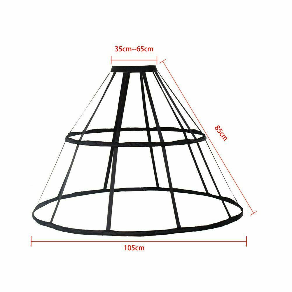 Women 2 Hoops Crinoline Cage Historica Gown Dress Bustle Pannier Petticoat