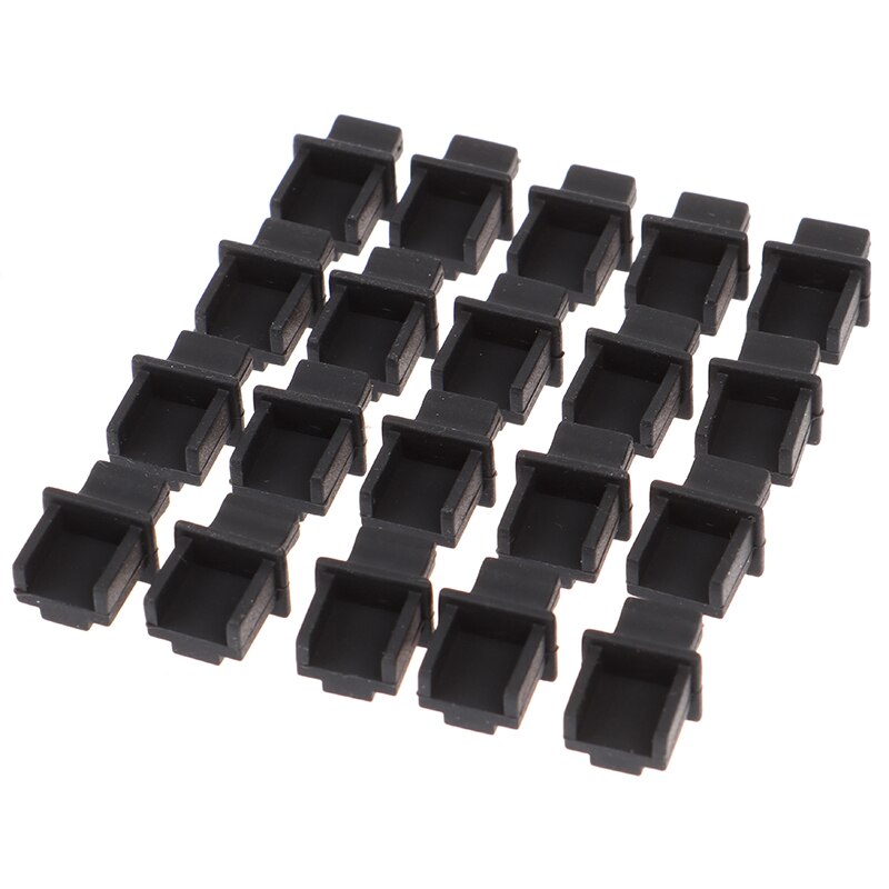20Pcs RJ45 Beschermende Zachte Rubber Cover Network Connector End Cover Router Verbinding End Stof Plug