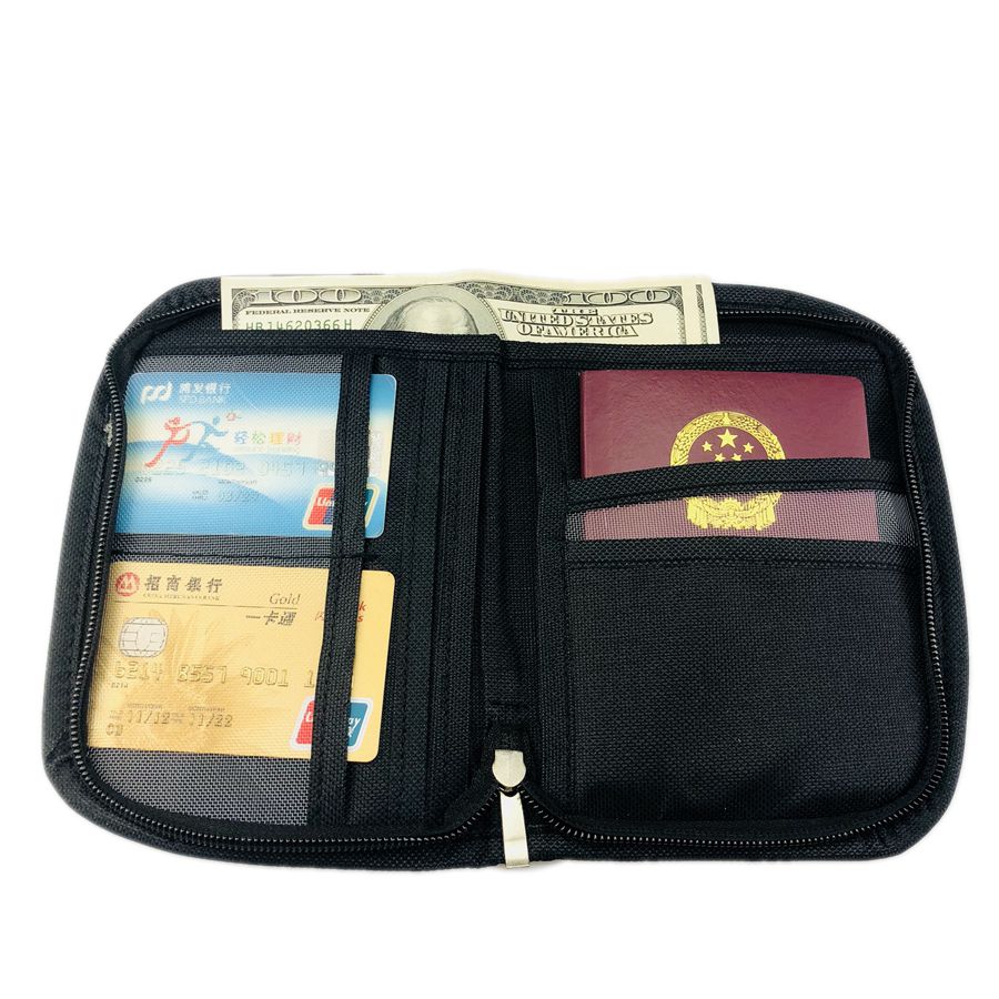 Rits Reizen Paspoorthouder Portemonnee Document Organizer Clutch, Nylon Mannen Ticket Reizen Paspoort Portemonnee Tas