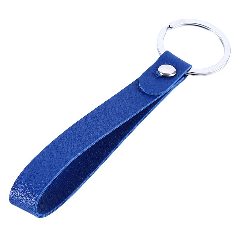 Funda original llavero cuero ama de llaves, cartera clave llavero estilo cuerda cubre bolsa Porta llaves organizador billetera llave inteligente caso: Royal blue