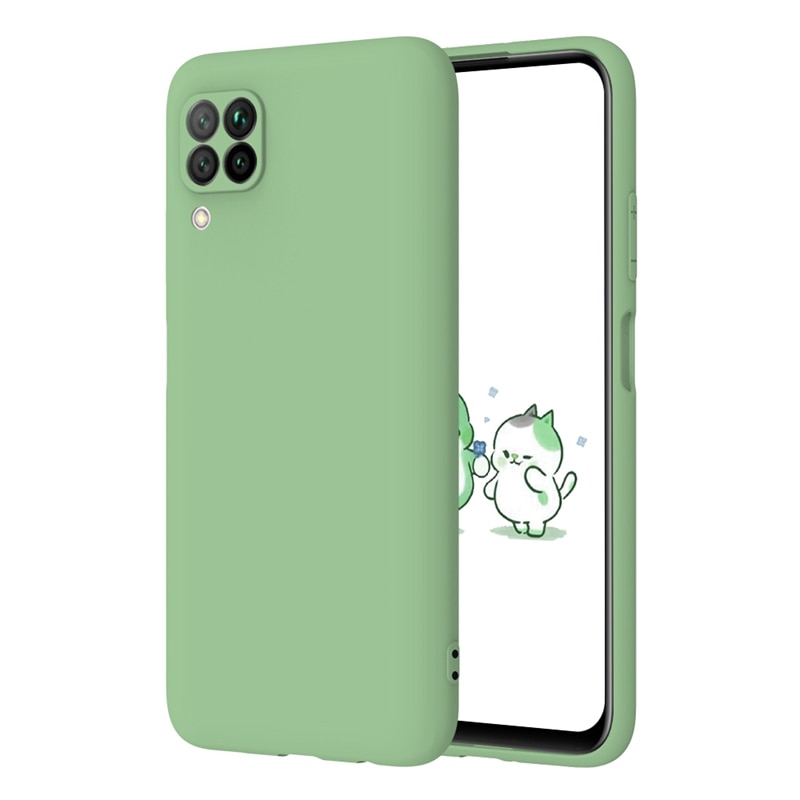 Soft Silicone Case For huawei p40 lite Case Candy Color TPU Back Cover For Hawei Coque Huawei Nova 6se Nova6 SE 5G Cover Etui: For Huawei Nova 6se / Bean Green