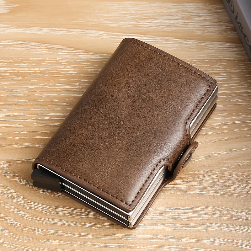 GOIACII Dames portemonnee RFID Blocking lederen kaarthouder telefoon clutch grote capaciteit ritssluiting schoudertas reizen portemonnee polsband, rood (rode wijn