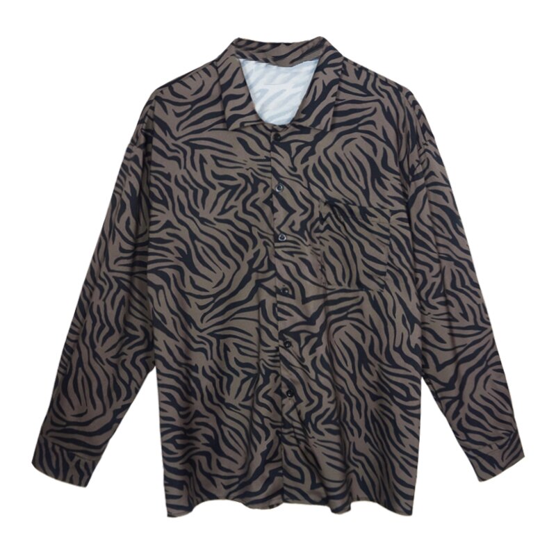 XITAO-Blusa holgada con estampado de tigre para otoño, camisa con estampado de tigre para mujer, botonadura con una sola, que combina con todo, ropa de calle de diosa ZP2383,