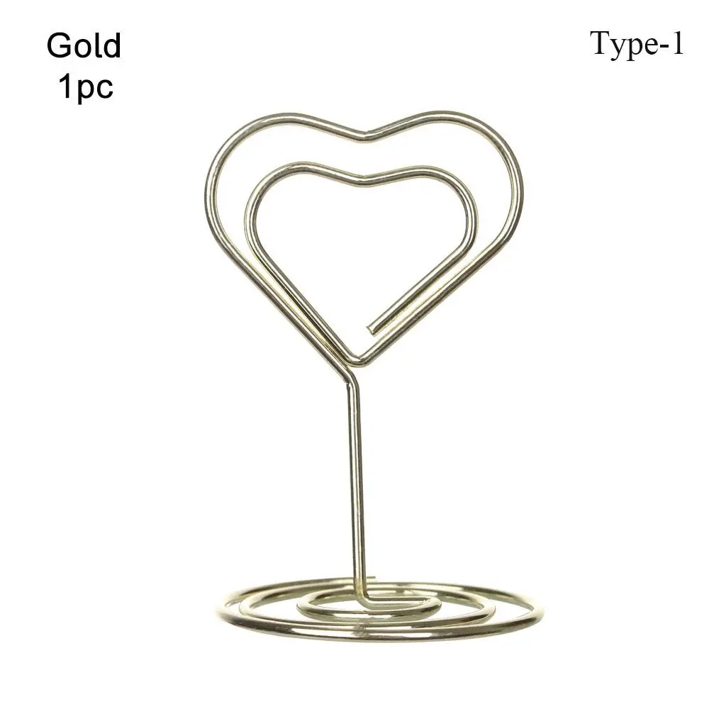 Metalen Kaarthouder Bruiloft Feest Desktop Decoratie Plaats Kaarthouder Hartvorm Fotoclip Tafel Nummer Standhouder: plum