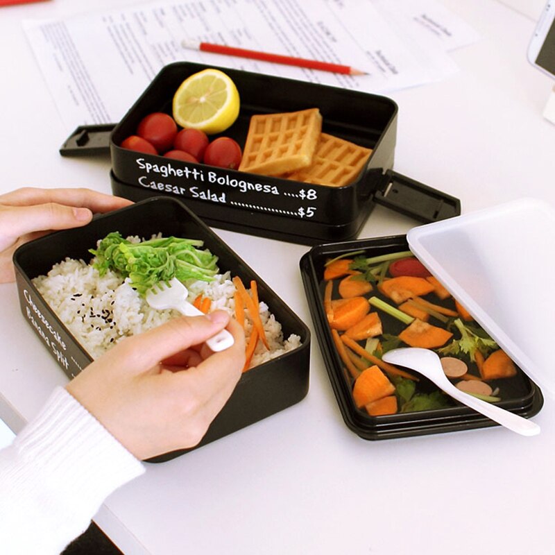 TUUTH Healthy Portable Lunch Box Multi-layer Microwave Heating Bento Boxes High Capacity Food Container Dinner Lunchbox Cutlery