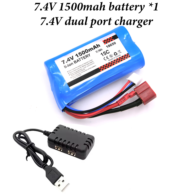 Orignal 15C 2S 7.4V 1500mAh Li-ion Battery/7.4V USB for SCY-16301 16302 16303 16201 16101 16102 16103 16106 1/16 R/C Cars Parts: PURPLE