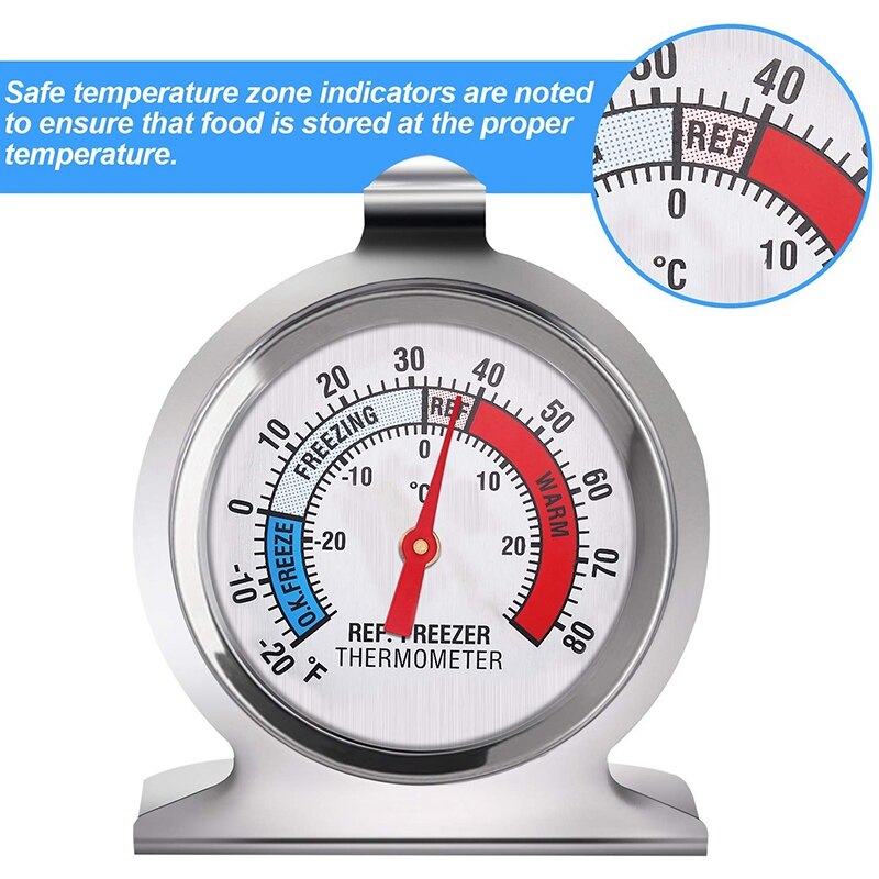 Koelkast vriezer thermometer klassieke serie grote wijzerplaat thermometer temperatuur thermometer voor koelkast vriezer koelkast c