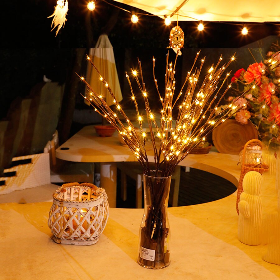 20 led kerstsimulatie orchideeëntak licht vaasvuller wilgentak feeërieke licht hotel koffie bloemen tafeldecoratie lamp