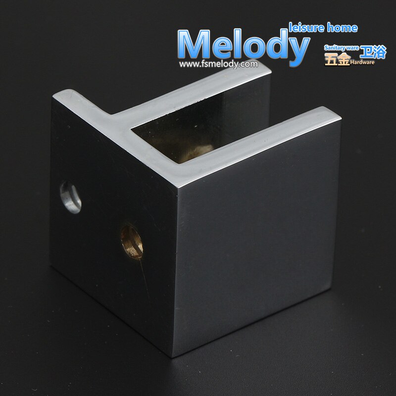 GC03 Shower screen enclosure glass panel Fixed Clamp Brass Chrome