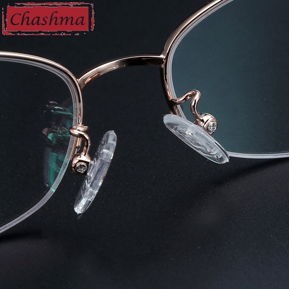 Chashma-Gafas ópticas con montura de titanio puro para mujer, Lentes ópticas de , montura de , Gafas ligeras con diamantes de imitación