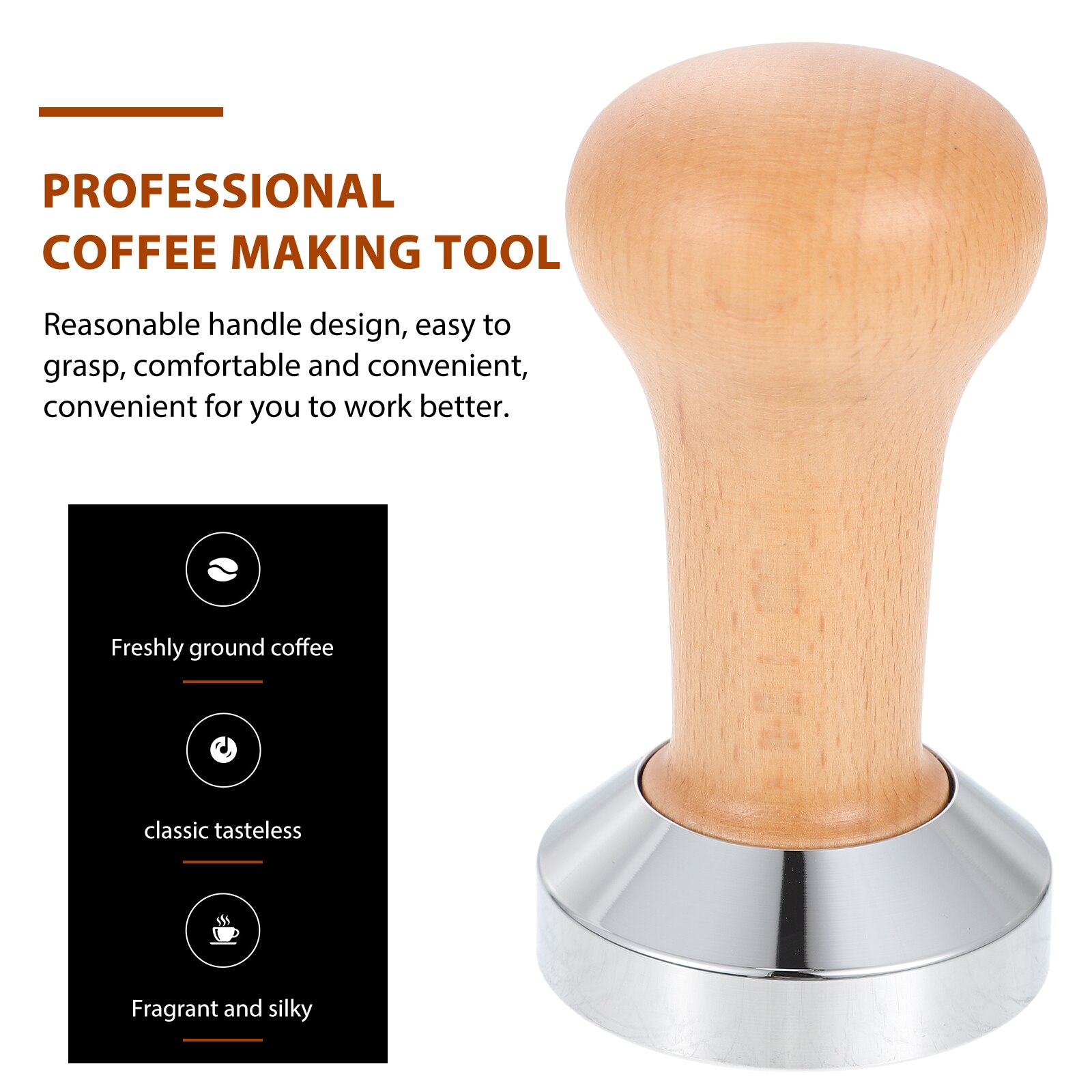 1pc Stainless Steel Coffee Tampers Coffee Bean Pressing Tool Coffee Presser