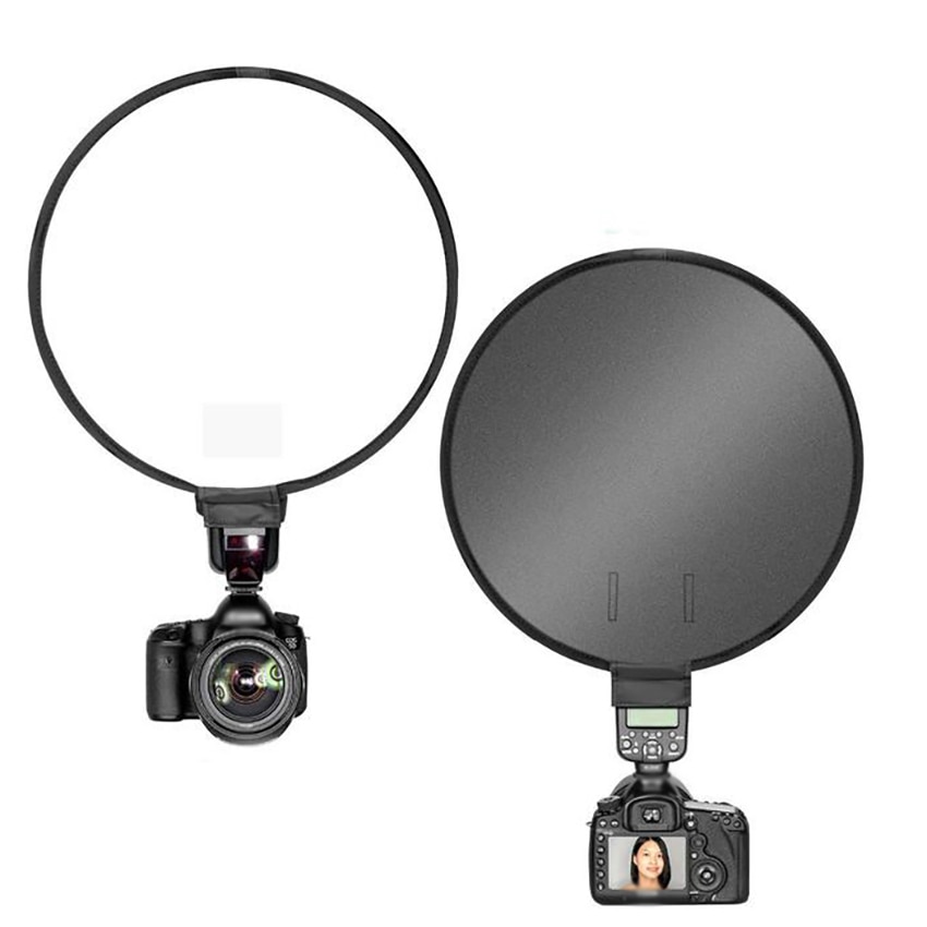 1Pc 30CM Folding Softbox Universal Round Camera Soft Box On-Top Flash Diffuser, Speedlight Softbox Camera Auxiliary Devices