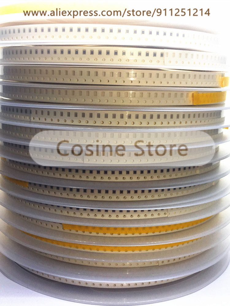 100pcs/Lot 0603 1% 10R 11R 12R 13R 15R 16R 18R 20R 22R 24R 27R 30R 33 Ohm 36R 39R RC0603-FR Thick Film Resistors SMD 1608 F