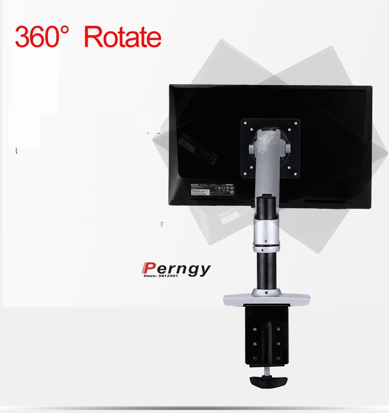 DL-8012 10&quot;-32&quot; LCD monitor wall mount bracket TV stand aluminum 360 rotate full motion pivot double stretchable arm 1-10kg