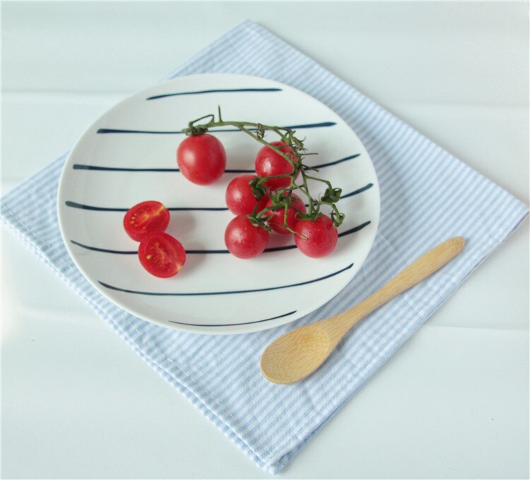Middagstallerkener keramiske tallerkener 8* tommer spisestel porcelæn flade tallerkener wienerbrød kagebakke fest tallerken fade frugtfad