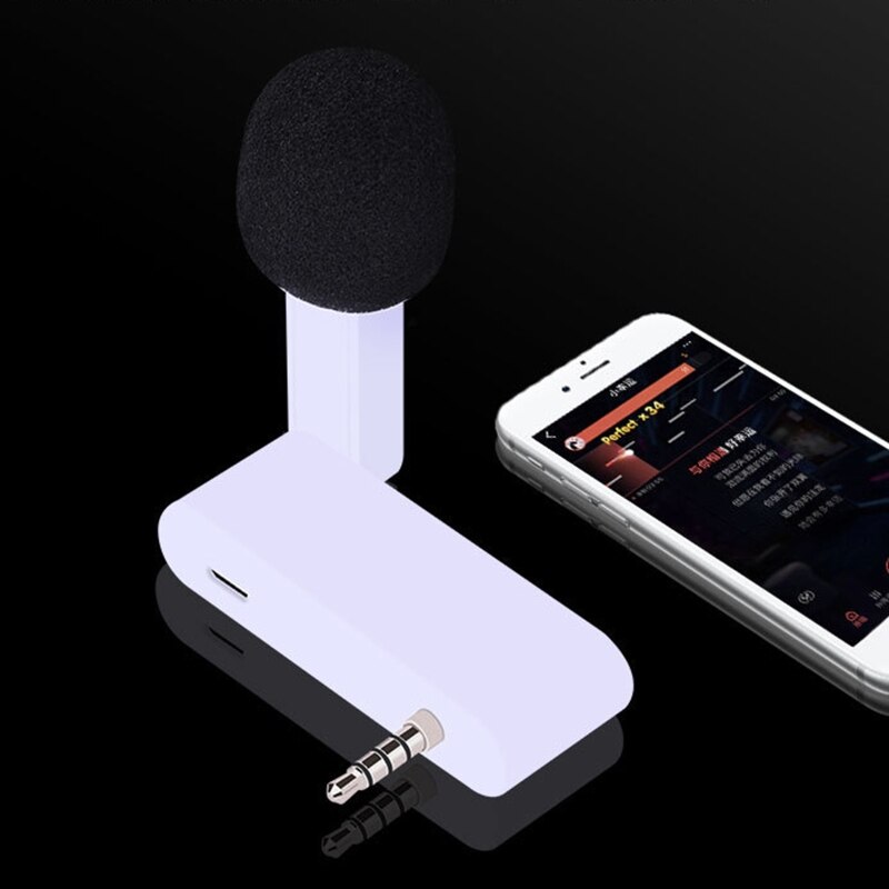 Mobiele Telefoon Live Broadcast Microfoon Met Oortelefoon Jack Condensator Microfoon 54DB