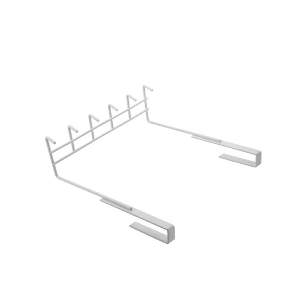 Multifunctional Cabinet Under Hook Kitchen Metal Storage Hanging Holder Shelf Home Storage Rack Nailless Hanging Organizer: Default Title