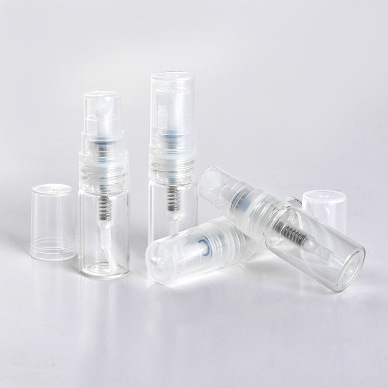 2 ml 3 ml 5 ml 10 ml Mini Draagbare Transparante Glazen Parfumflesje Met Spray & Lege Parfum Cosmetische flacon Met Verstuiver Voor Reizen
