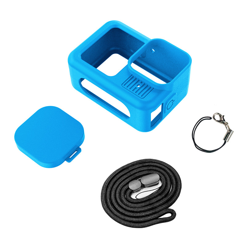 Protective Silicone Case for GoPro Hero 13 Black Tempered Glass Screen Protector Film Lens Cap Cover For Go Pro Accessory: Green color