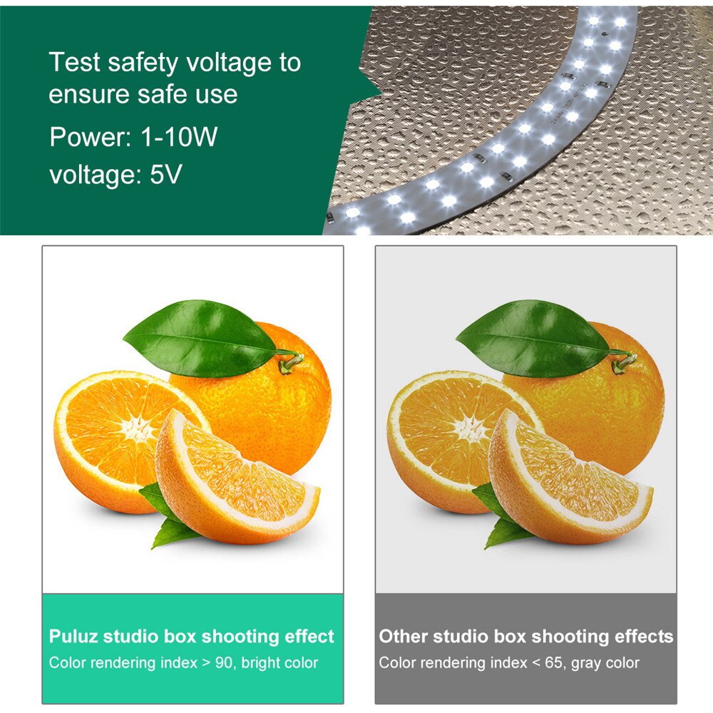 Mini Photography Softbox Fold Portable Ring LED Light Dimmable Photo Studio Shooting Tent Foto Box Kit With 12 Colors Backdrops