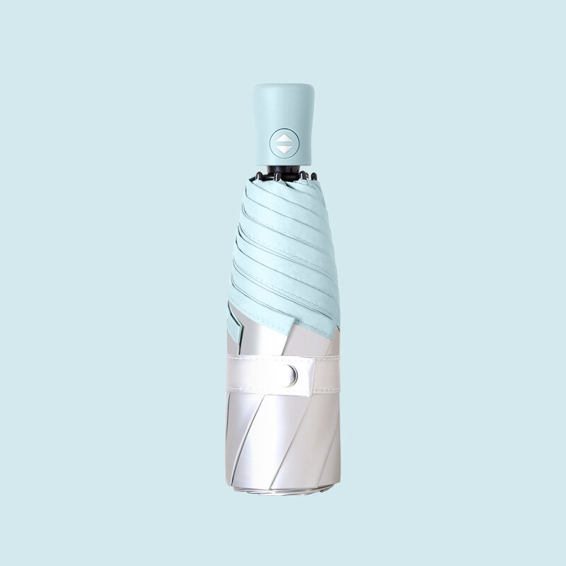 Colors Small Umbrella Rain Women Automatic Girls Umbrellas Windproof Sun Clear Umbrella Kids Anti UV Parasol Ideas: Blue