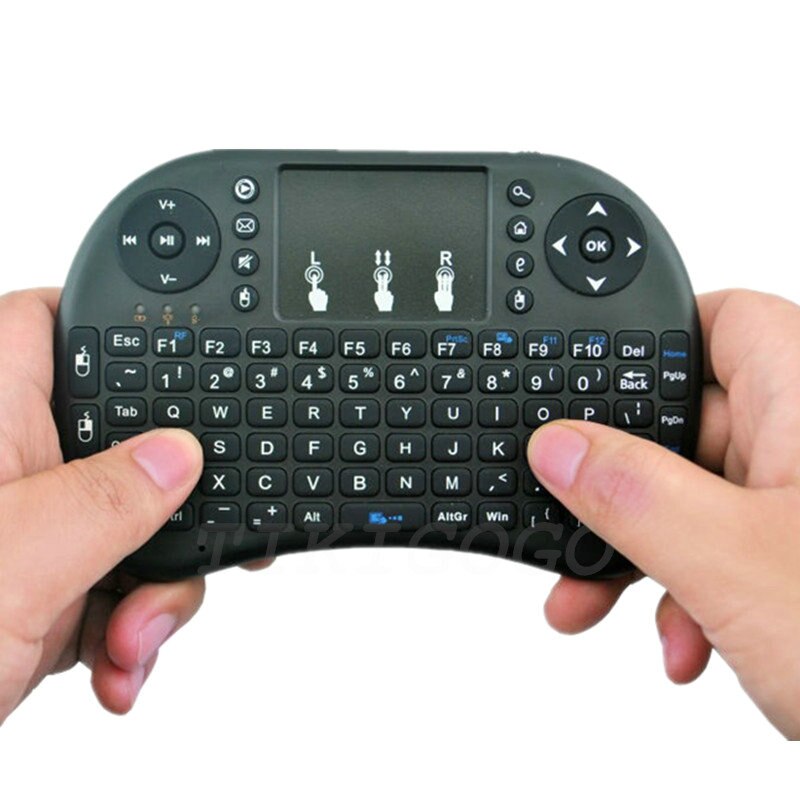 Tikigogo air mouse met touchpad i8 Mini Draadloze Toetsenbord afstandsbediening Russisch engels layout voor android smart tv box pc