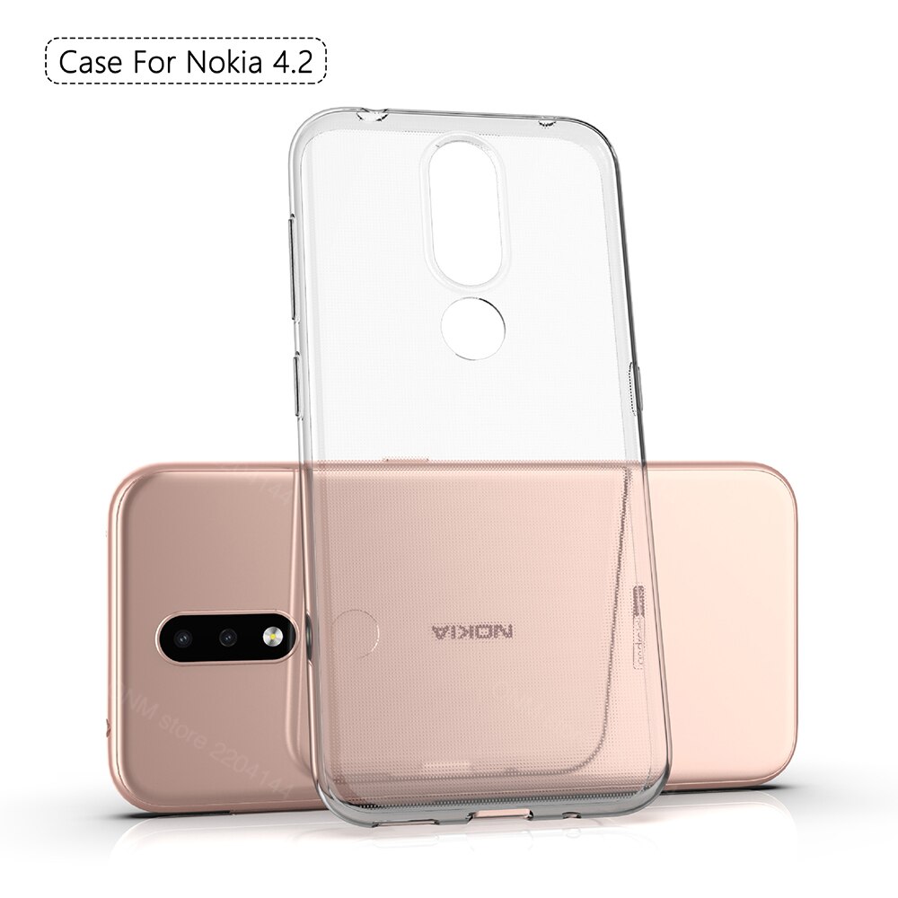 per Il caso di Nokia 4.2 TPU silicone Trasparente Montato Molle Del Respingente per il Caso di Nokia 4.2 Trasparente Della Copertura Posteriore