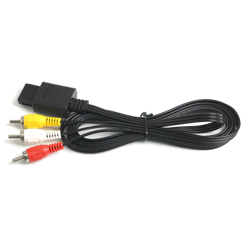 10pcs 1.8M 6FT AV TV RCA Video Cord Cable for Game Cube/for SNES GameCube/for N64 64 Game Cable Lowest Price