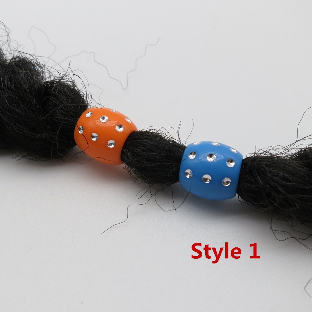 10pcs-20pcs coloured Crochet Braids hair dread dreadlock beads tube rings for Braiding Hair accessories for kids girls women