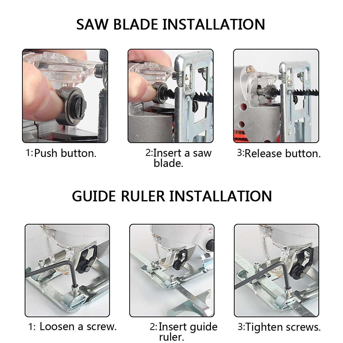 Multifunctional Jigsaw Electric Saws 780W Jig Saw 6 Variable Speed Electric Saw With 10 Pieces Blades for Woodworking Power Tool