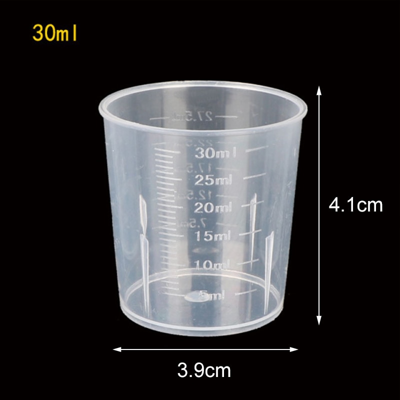 20ml/30ml/50ml/300ml/500ml/1000ml Clear Plastic Graduated Measuring Cup for Baking Beaker Liquid Measure Jug Cup Container
