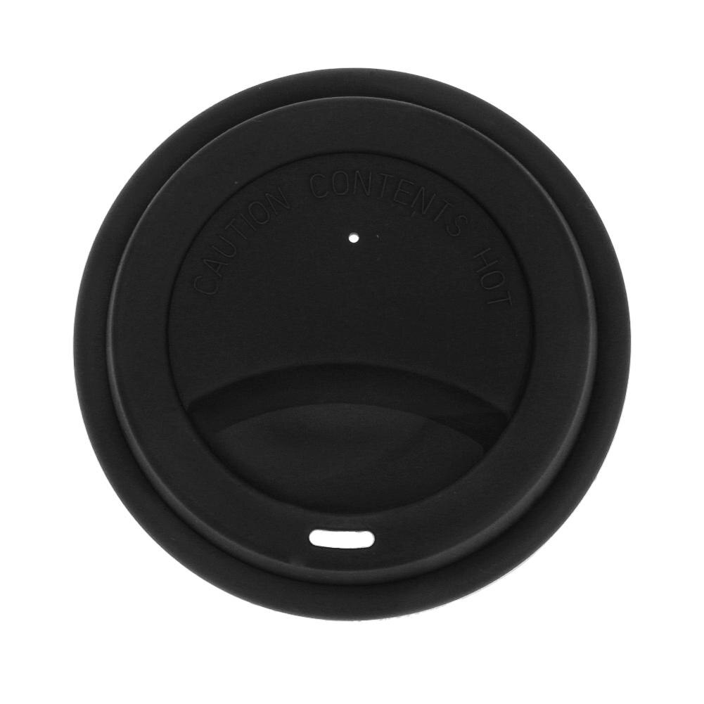 Tapas elásticas de silicona reutilizables para alimentos frescos, cubiertas elásticas de aislamiento antipolvo, para sellar té y café, 9cm: Negro