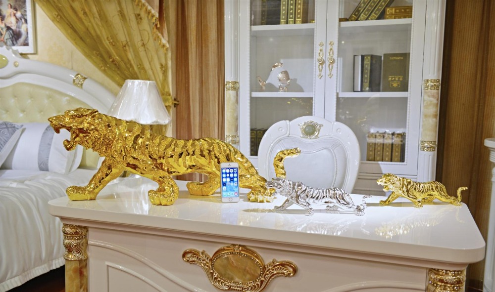 Goud En Zilver Tijger Hars Woondecoratie Woonkamer Decoratie Hoge-end