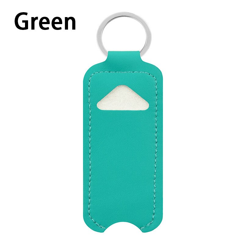 Lipstick Lipgloss Tas Sleutelhanger Sleutelhanger Draagbare Lippenbalsem Fles Verpakking Cover Cosmetische Container: Green