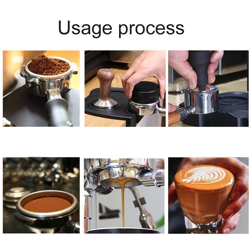 Adjustable 304Stainless Steel Coffee Espresso Tamper Angled Distribution Slopes Base Thread Four Macaron Tools Convex O4B7