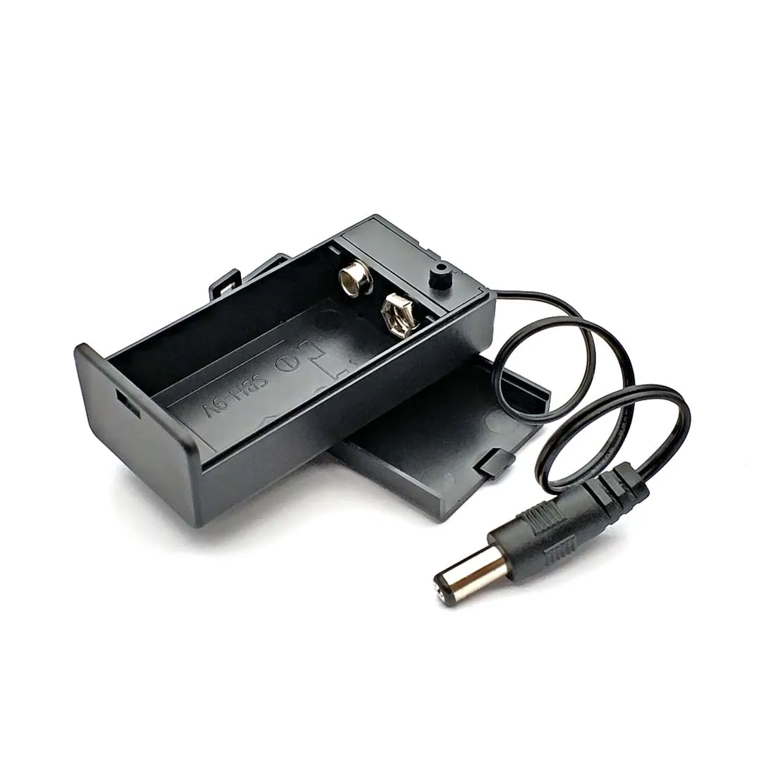 9-Volt-Box-Pack Power Toggle Schwarzer 9-V-Batteriehalter mit EIN/AUS-Schalter