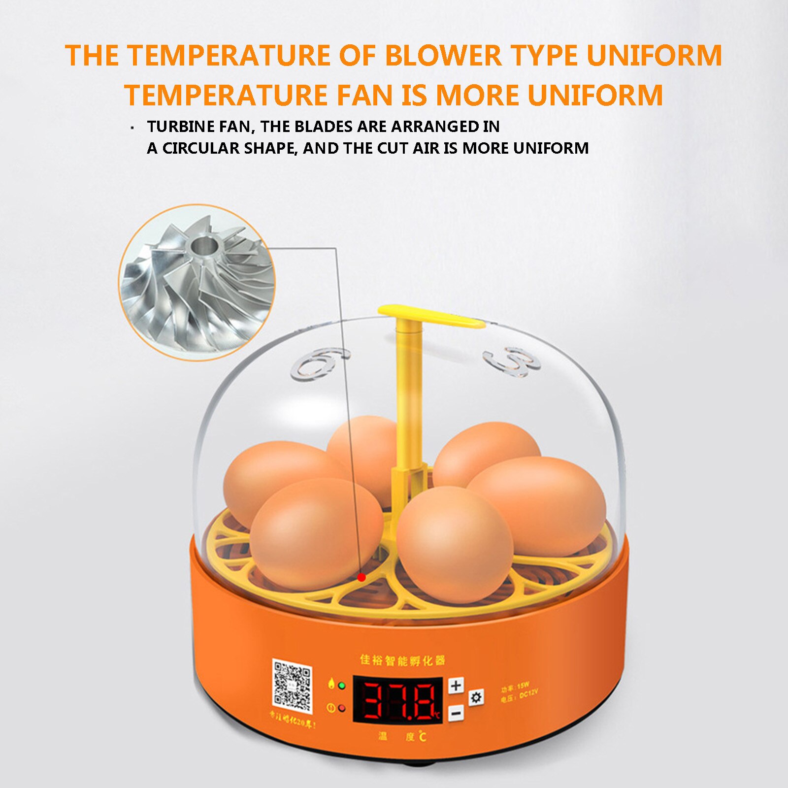 Mini 6 Egg Incubator Brooder Digital Hatching Egg-manual Automatic Gashapon Temperature Machine For Chicken Duck Bird Pigeon
