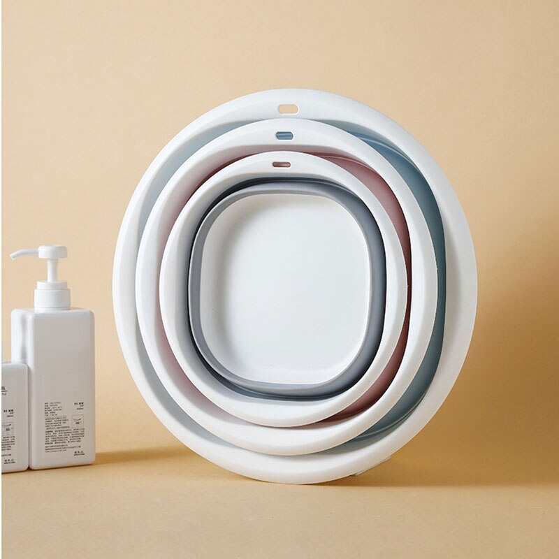 Plastic Folding Basins Portable Wash Basins Folding Laundry Tub Bathroom Kitchen Accessories Travel Folding Wash Basin MUMR999