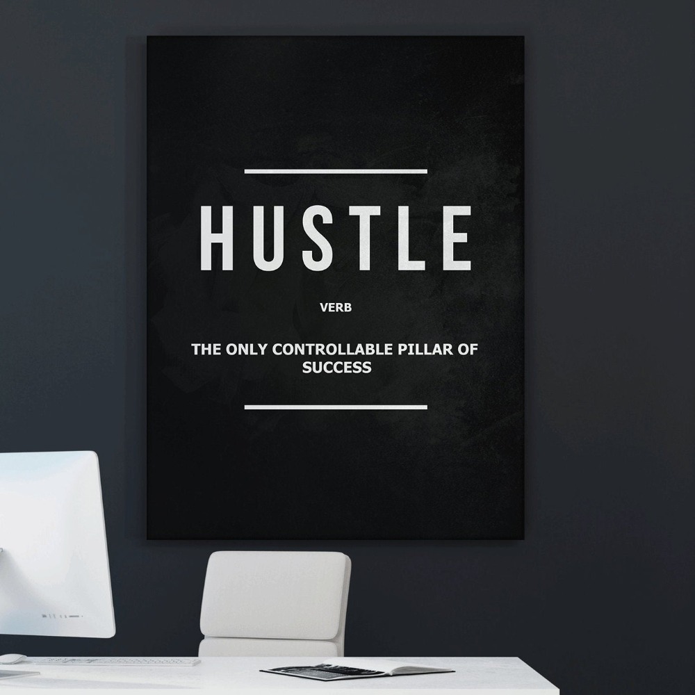 Grind Hustle Uitvoering Wall Art Canvas Prints Kantoor Decor Motivatie Moderne Art Ondernemer Motivatie Schilderen Foto &#39;S