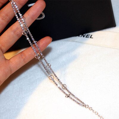 Prachtige Zirconia Rose Goud Zilver Kleur Armband Voor Vrouwen Party Wedding Armband Mooi Sieraden: Silver color