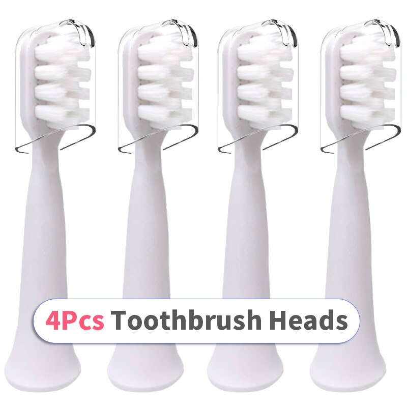 Børstehoveder til xiaomi mijia  t100 tandbørstehoveder tandkødspleje bløde tandbørstehoveder med beskyttelseshætter til sund børstning: 4 stk børstehoveder