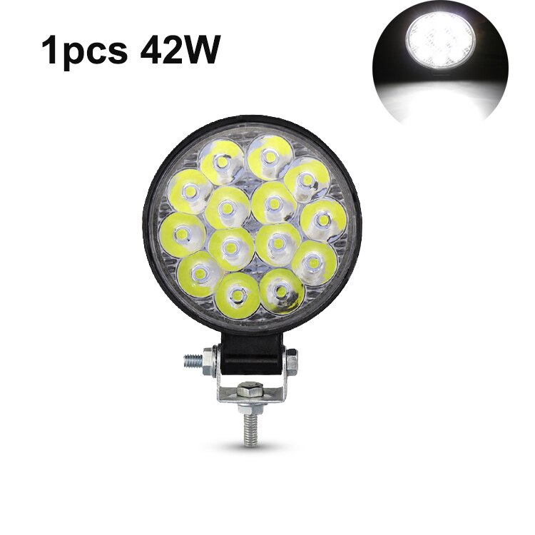 Nlpearl mini led arbejdslys 12v 24v spotlight led lys bar off road lastbil 4 x 4 4wd suv atv barra led lightbar til bil tågelygte: 1pc 42w arbejdslys