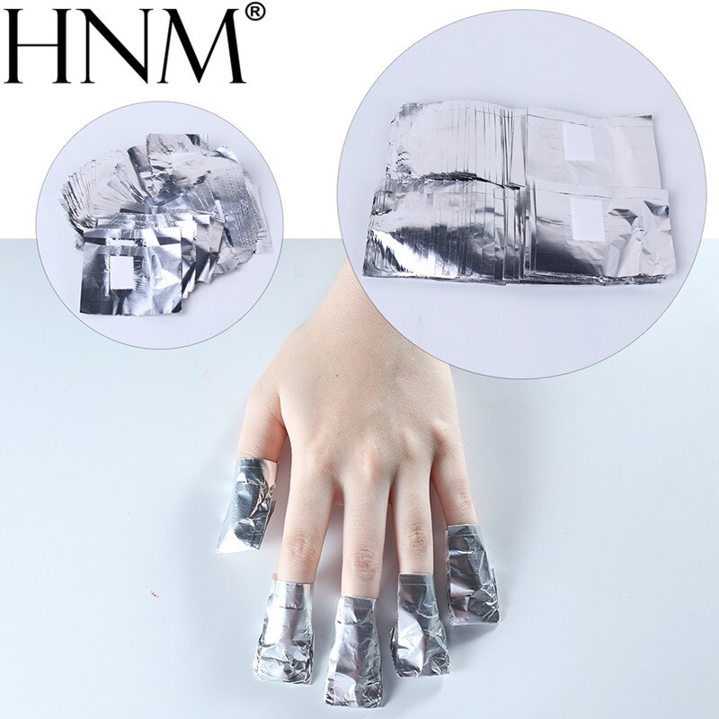 HNM 50 stks/partij Tin Folie Aluminium Verwijdering Wraps Soak Off Acryl Gel Nagellak Remover Manicure Nail Care Nail Art DIY