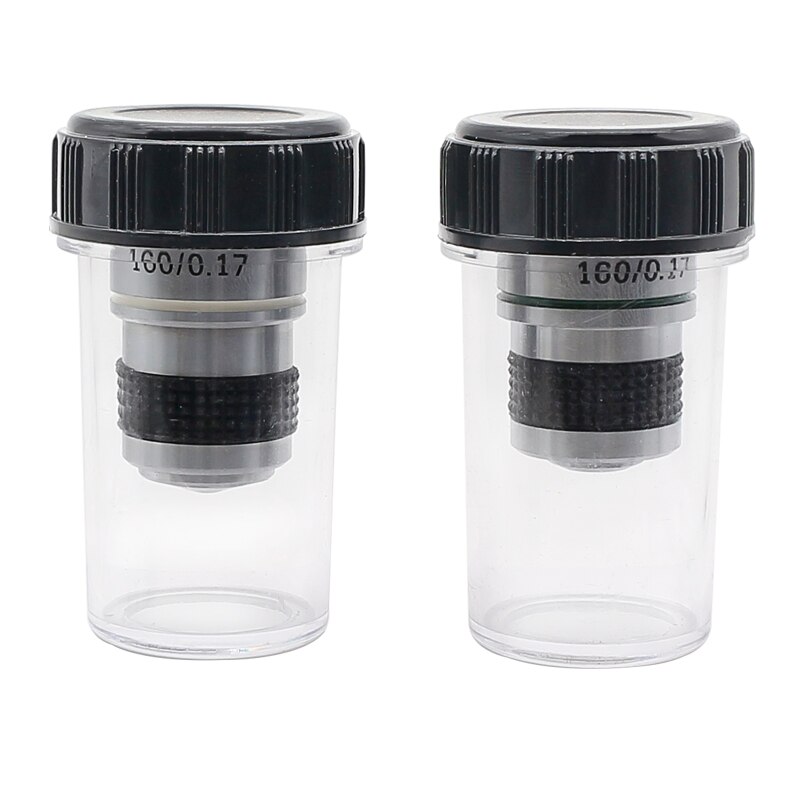 Achromatic Objective Lens 4X 10X 20X 40X 60X 100X for Biological Microscope Bio-microscope Conjugate Distance 185 mm
