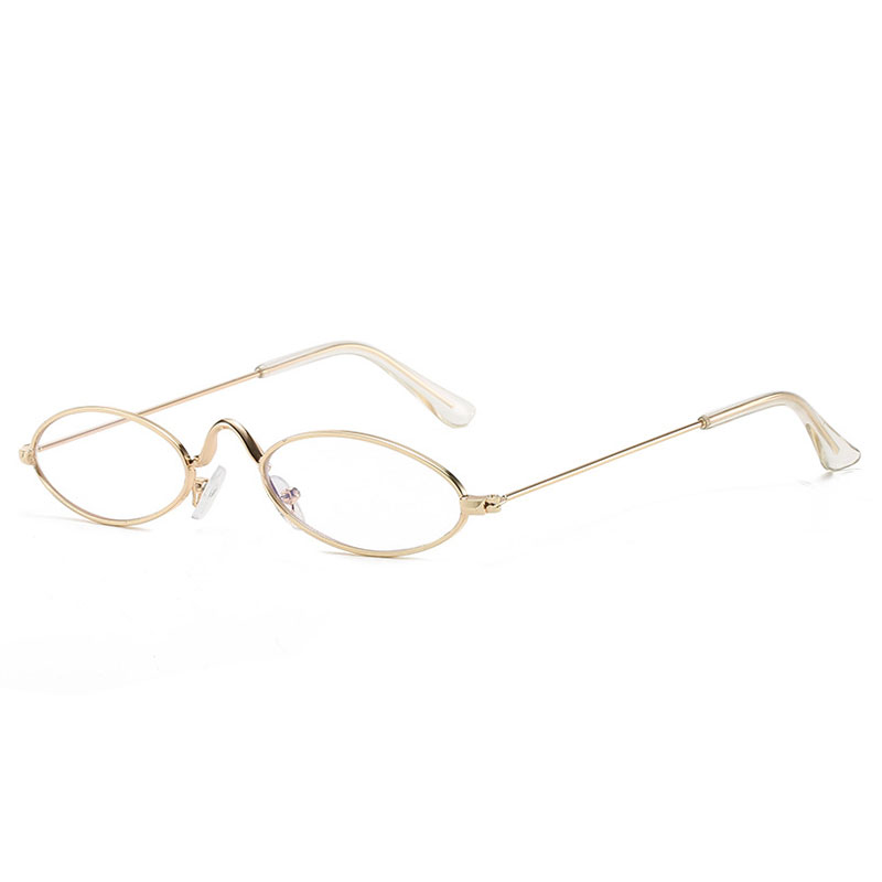 UEESHOP-gafas de sol Okulary Vintage para hombre y mujer, lentes de sol ovaladas pequeñas, de , antiazul: B