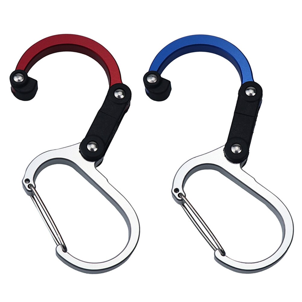 D-Ring Rugzak Karabijnhaak Gear Clip-Karabijnhaak Roterende Haak Clip Outdoor Camping Aluminium Roterende Gesp Haak