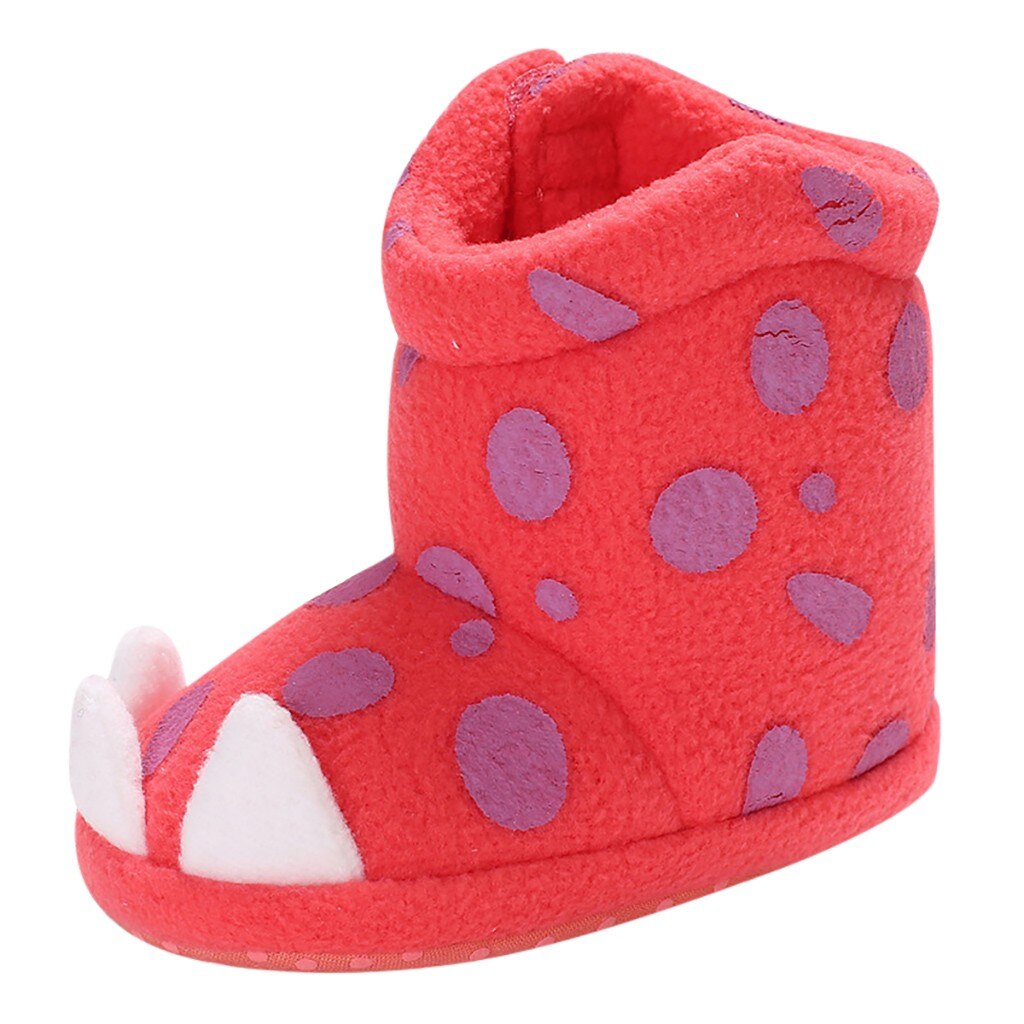Babylaarzen schoenen kinderen katoenen sneeuwlaarzen schoenen peuter kind babymeisjes schattige peuter eerste wandeling winterlaarzen stippen schoenen: Watermeloen rood  / 12