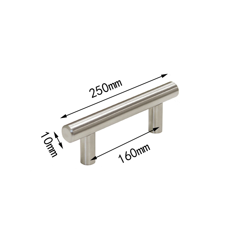 Edelstahl Schrank Griffe Durchmesser 10mm Küche Tür T Bar Gerade Griff ziehen Knöpfe Möbel Hardware-: 5