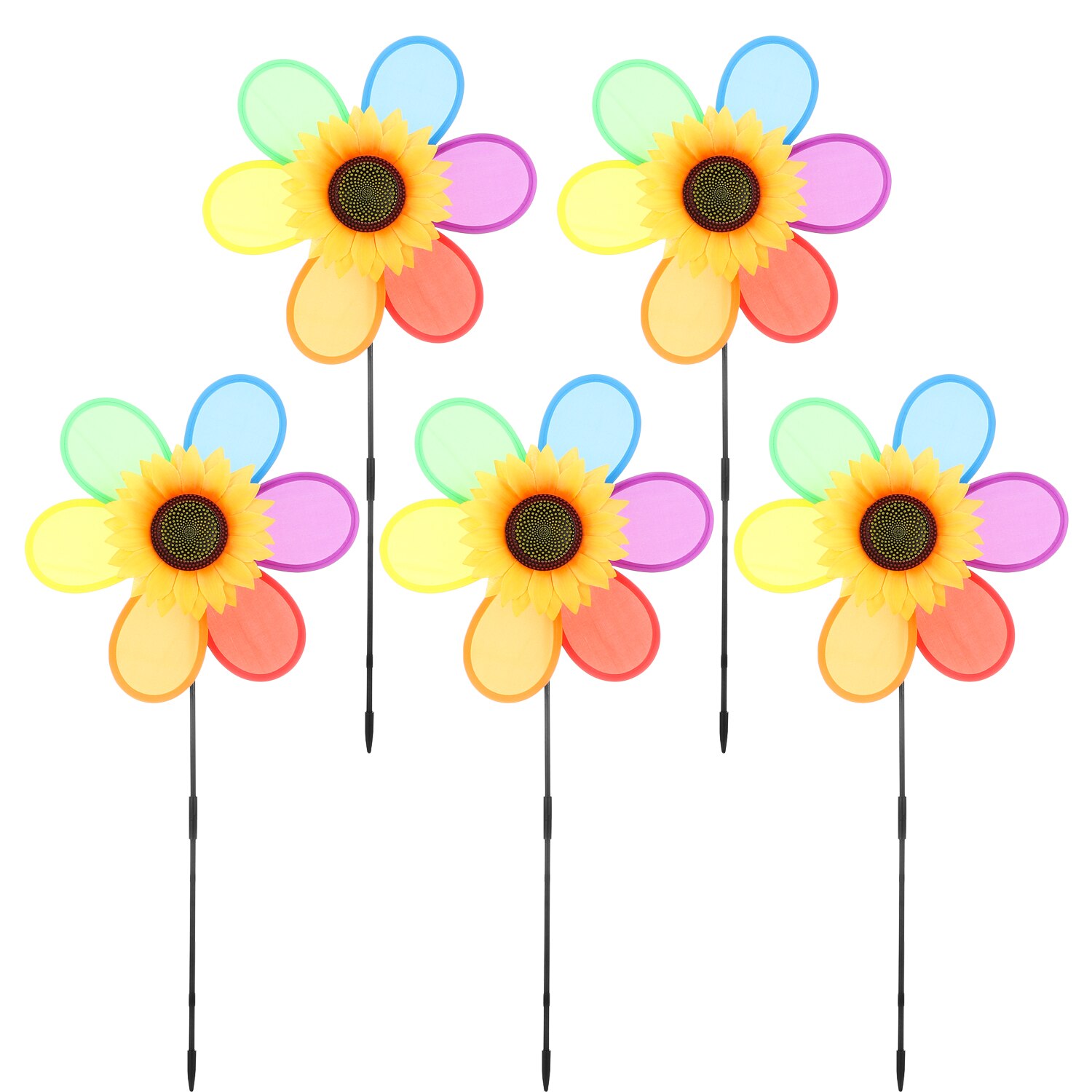Zonnebloem Windmolen Kleurrijke Wind Spinner Home Garden Decor Yard Outdoor Decoratie Kinderen Speelgoed